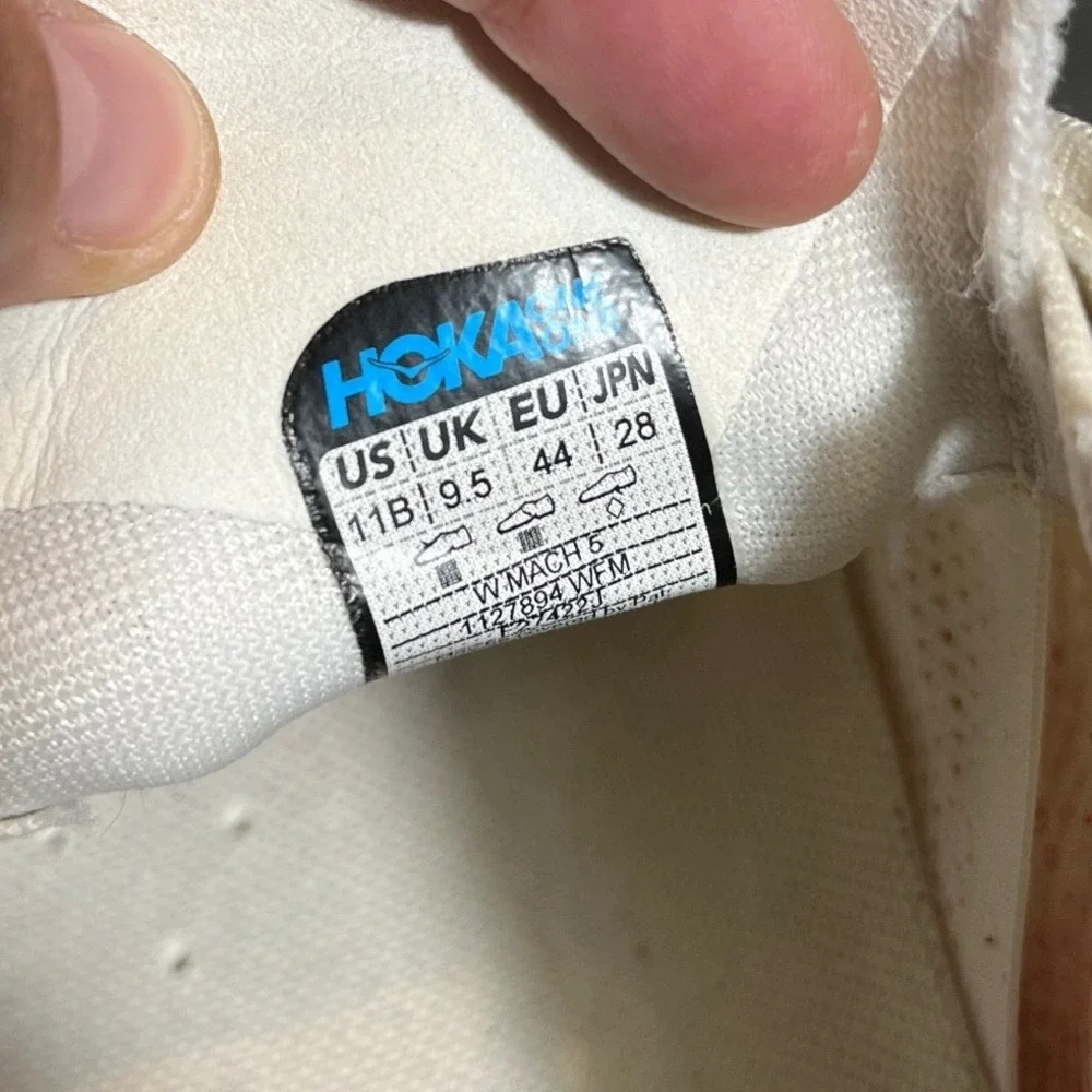 Hoka One‎ One Mach 5 White Flame Running Training Shoes Sneakers Size 11 B